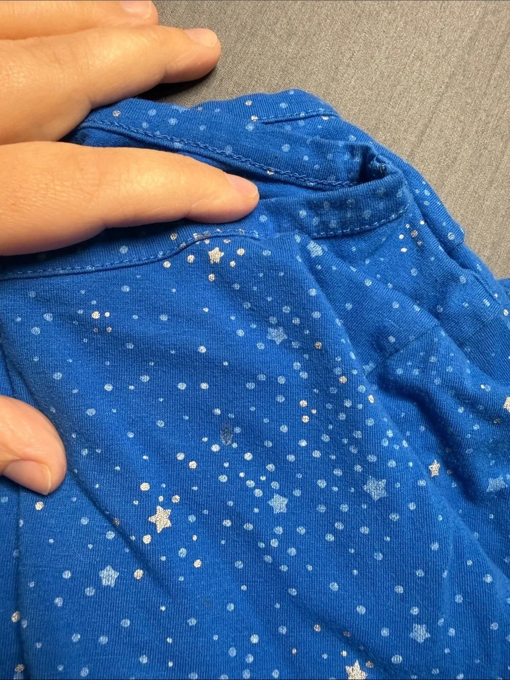 Tucker + Tate Blue Star-Print Long Sleeve Twirl Dress